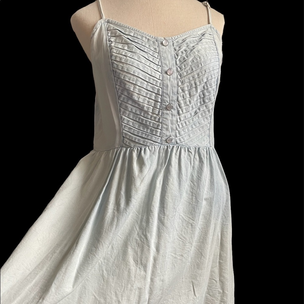 LC Lauren Conrad Ombré Light denim cotton dress size 14 - Picture 6 of 8
